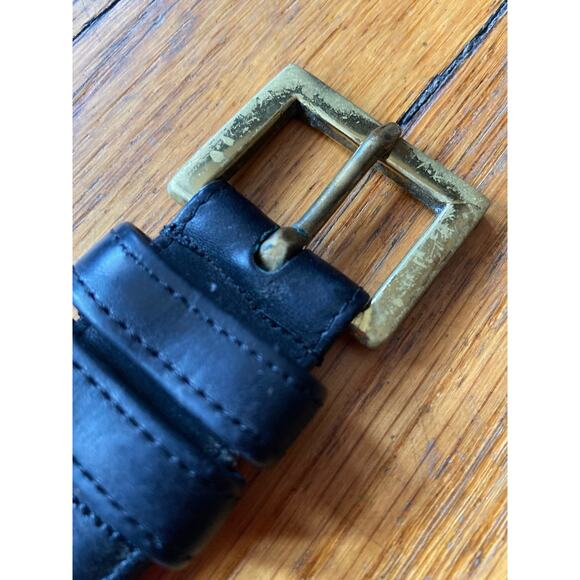 COACH #7601 Vintage Distressed Black Leather Belt Womens sz 34 - Picture 4 of 10